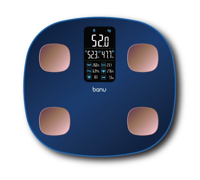 [banu] Smart Body Fat Scale - BLUE