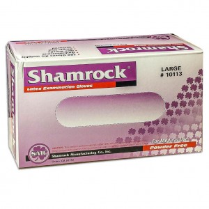 Shamrock Medical-use Latex Disposable Gloves Size L 100pcs [made from natural latex]